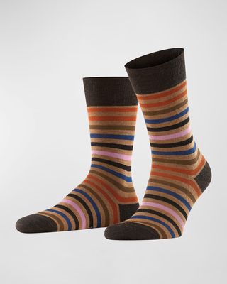 Men's Temperature-Regulating Stripe Crew Socks