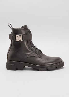 Men's Terra Leather Lace-Up Combat Boots