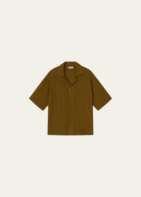 Men's Terry-Knit Camp Shirt