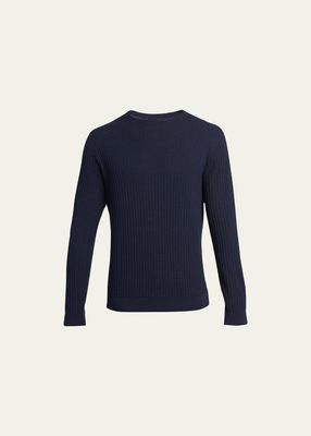Men's Textured Cashmere-Blend Sweater