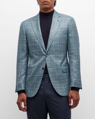 Men's Textured Check Sport Coat