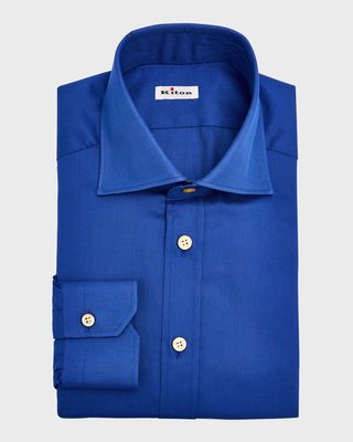 Men's Textured Cotton Dress Shirt