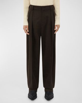 Men's Textured Double-Pleated Trousers