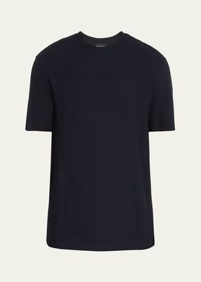 Men's Textured Geometric T-Shirt