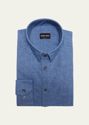 Men's Textured Jersey Dress Shirt