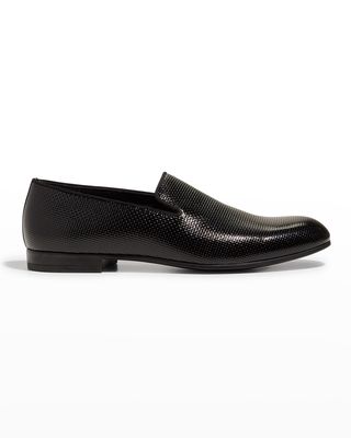 Men's Textured Leather Formal Loafers
