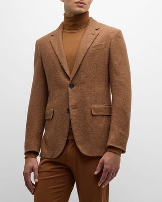 Men's Textured Silk-Blend Blazer