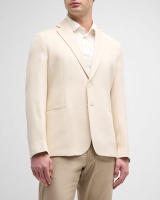 Men's Textured Silk Sport Coat