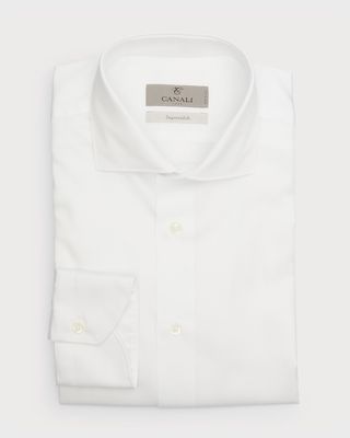 Men's Textured Solid Dress Shirt