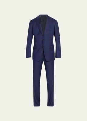 Men's Textured Super 150s Wool Suit