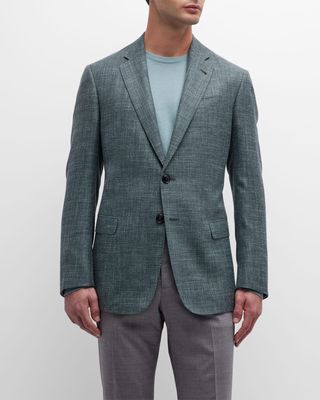 Men's Textured Wool-Blend Sport Coat