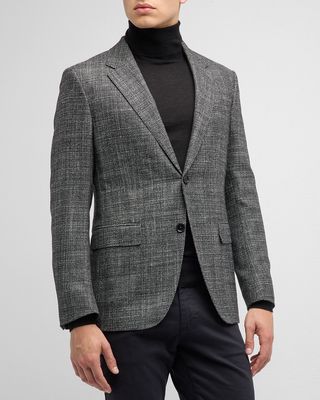 Men's Textured Wool-Silk Sport Coat