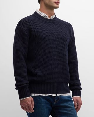 Men's Textured Wool Sweater