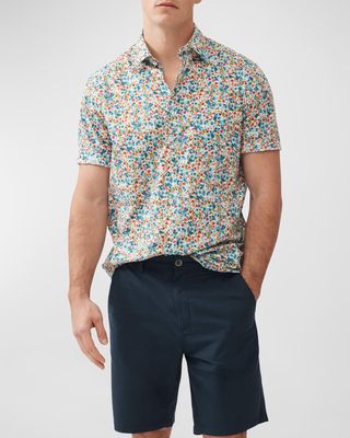 Men's The Forks Cotton Ditsy Floral Short-Sleeve Shirt