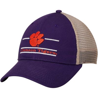 Men's The Game Purple Clemson Tigers Logo Bar Trucker Adjustable Hat