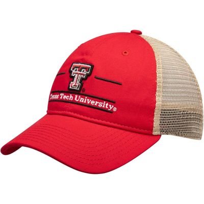 Men's The Game Red Texas Tech Red Raiders Split Bar Trucker Adjustable Hat