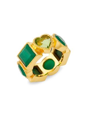Men's The Green Shape 18K Gold-Plated Ring - Yellow Gold - Size 9 - Yellow Gold - Size 9