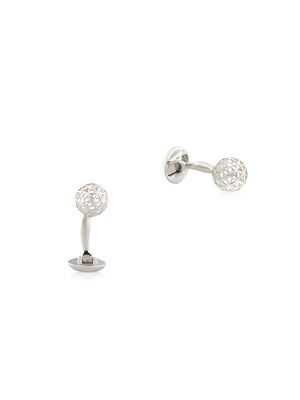 Men's The Influence Sterling Silver Sphere Cufflinks - Silver - Silver