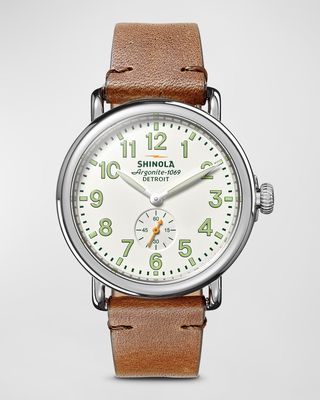 Men's The Runwell Leather-Strap Watch, 41mm