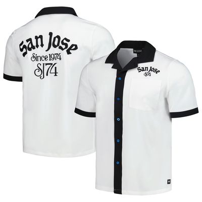 Men's The Wild Collective White San Jose Earthquakes Bowler Button-Up Shirt