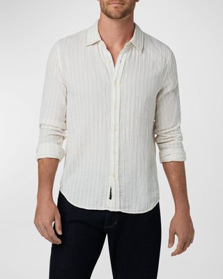 Men's Theo Textured Stripe Sport Shirt
