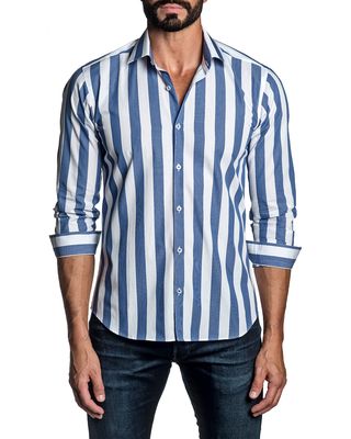 Men's Thick-Stripe Sport Shirt