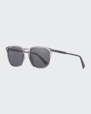 Men's Thin Square Plastic Sunglasses