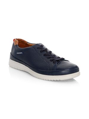 Men's Thomas Leather Lace-Up Sneakers - Navy Hazelnut - Size 11 - Navy Hazelnut - Size 11