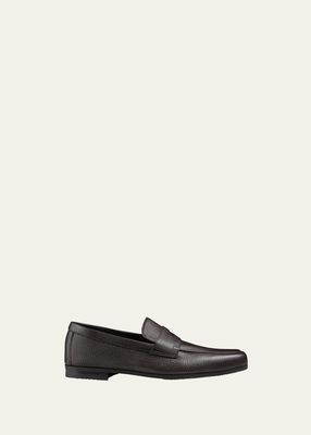 Men's Thorne Soft Textured Leather Penny Loafers