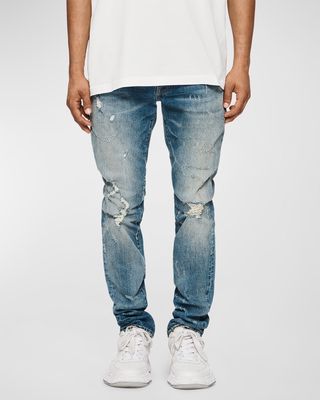 Men's Thrashed Slim-Fit Jeans