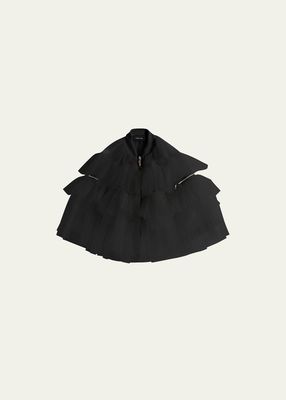 Men's Tiered Tulle Cape Jacket