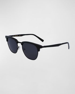 Men's Timeless Acetate-Metal Square Sunglasses