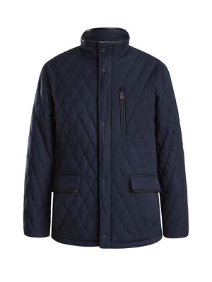 Men's Timeless Warrior Quilted Car Coat - Midnight - Size Small - Midnight - Size Small