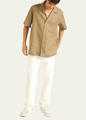 Men's Tindaro Linen Camp Shirt