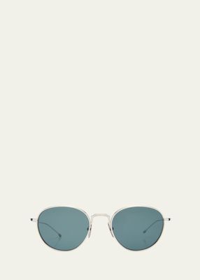 Men's Titanium Round Sunglasses