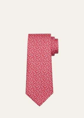 Men's Tobia-Print Silk Tie