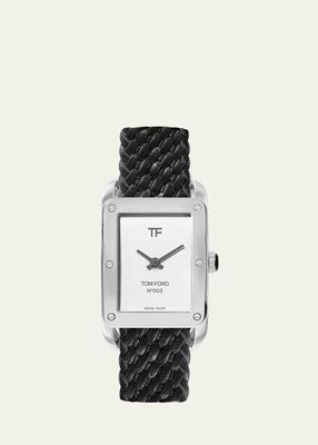 Men's TOM FORD N.003 Watch, Stainless Steel with Braided Leather Strap