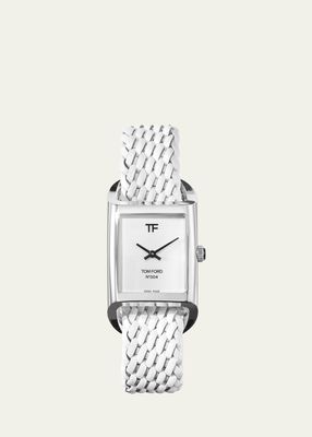 Men's TOM FORD N.004 Watch, Stainless Steel with Braided Leather Strap