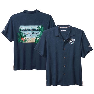 Men's Tommy Bahama Navy 2023 MLB All-Star Game Camp Button-Up Shirt