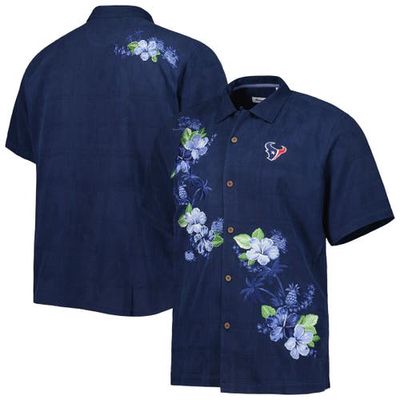 Men's Tommy Bahama Navy Houston Texans Sport Azule Oasis Camp Button-Up Shirt