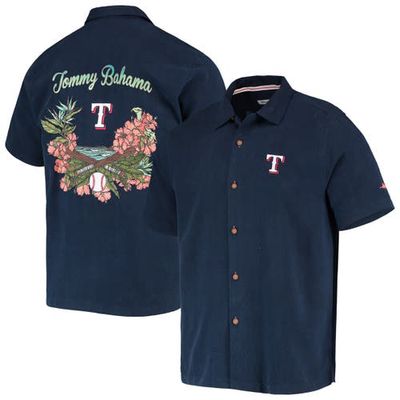 Men's Tommy Bahama Navy Texas Rangers Baseball Bay Button-Up Shirt