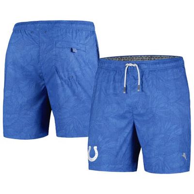 Men's Tommy Bahama Royal Indianapolis Colts Naples Layered Leaves Swim Trunks