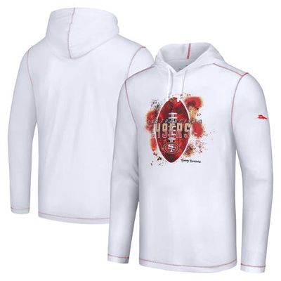 Men's Tommy Bahama White San Francisco 49ers Graffiti Touchdown Pullover Hoodie