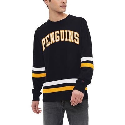 Men's Tommy Hilfiger Black Pittsburgh Penguins Nolan Long Sleeve T-Shirt
