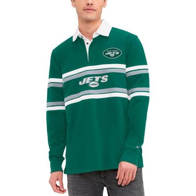 Men's Tommy Hilfiger Green New York Jets Cory Varsity Rugby Long Sleeve T-Shirt