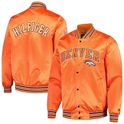 Men's Tommy Hilfiger Orange Denver Broncos Elliot Varsity Full-Snap Jacket