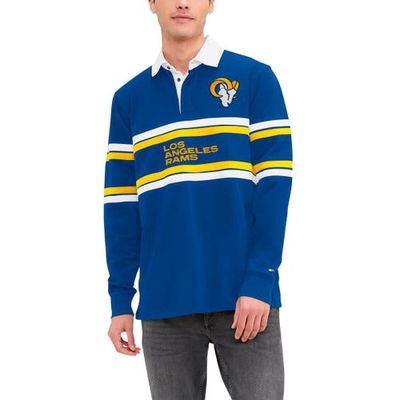 Men's Tommy Hilfiger Royal Los Angeles Rams Cory Varsity Rugby Long Sleeve T-Shirt