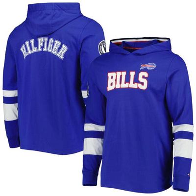 Men's Tommy Hilfiger Royal/White Buffalo Bills Alex Long Sleeve Hoodie T-Shirt