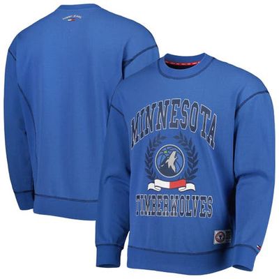 Men's Tommy Jeans Blue Minnesota Timberwolves Peter French Terry Pullover Sweatshirt
