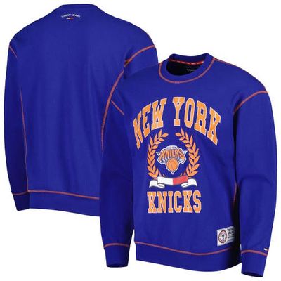Men's Tommy Jeans Blue New York Knicks Peter French Terry Pullover Sweatshirt